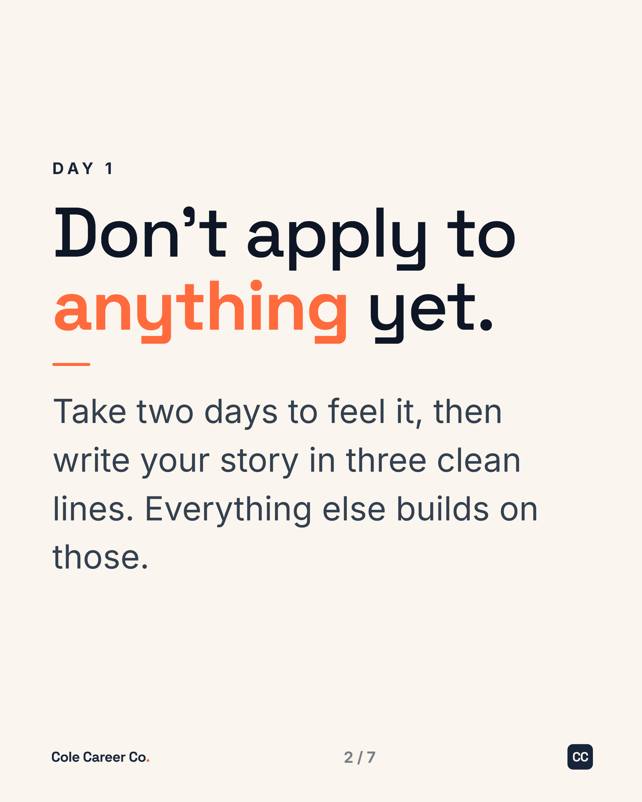 Laid off? The first 7 days, slide 2