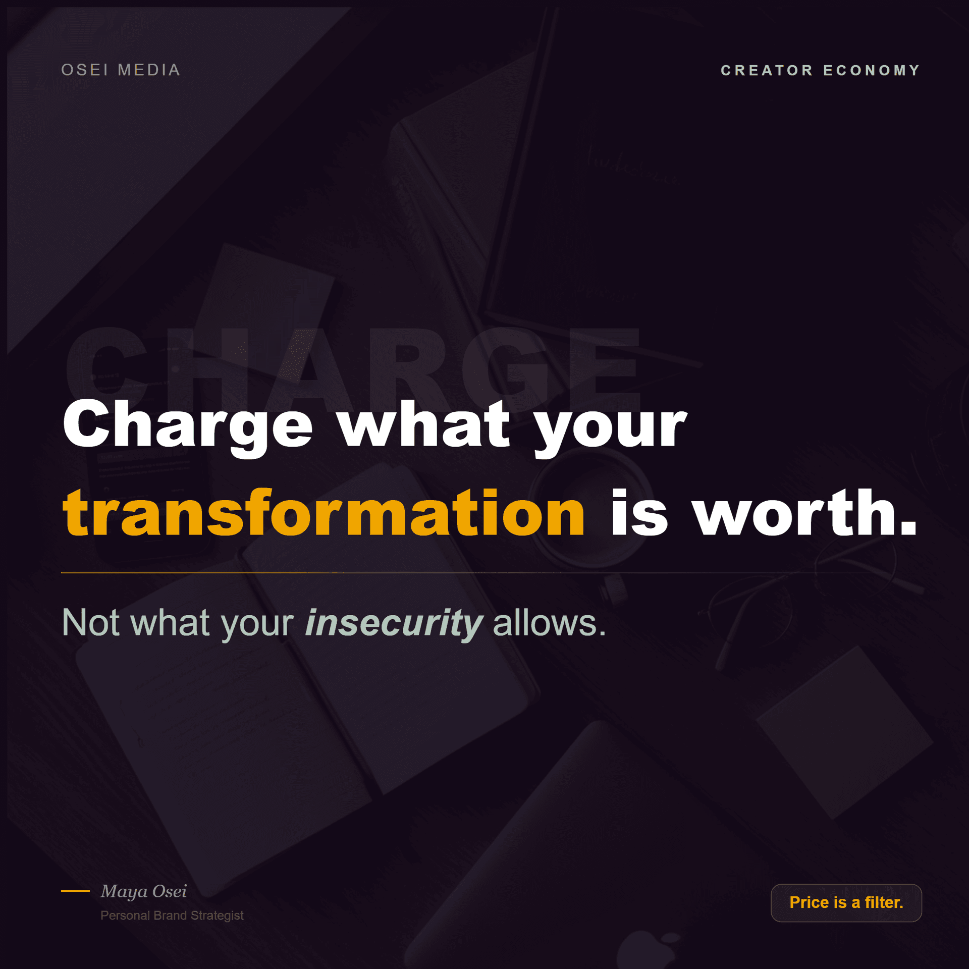 Quote Card generated by ViteHero